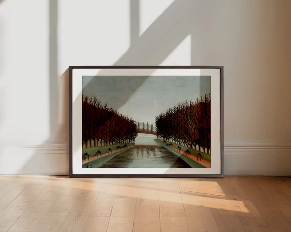 Symmetrical Canal With Autumn Trees - Image 2