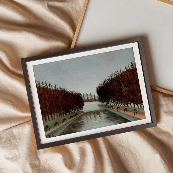 Symmetrical Canal With Autumn Trees - Image 3