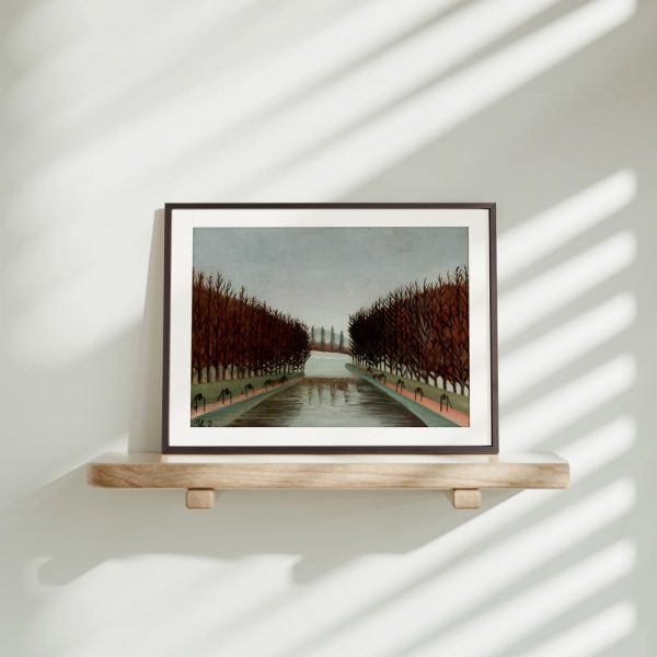 Symmetrical Canal With Autumn Trees - Image 4