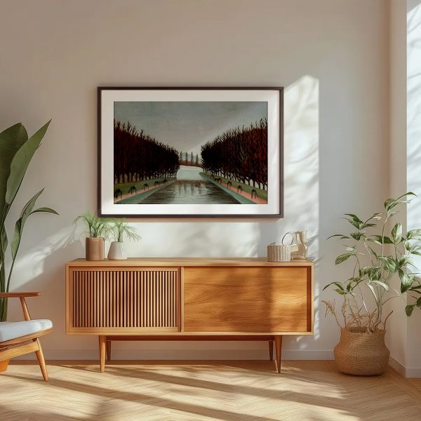 Symmetrical Canal With Autumn Trees - Image 5
