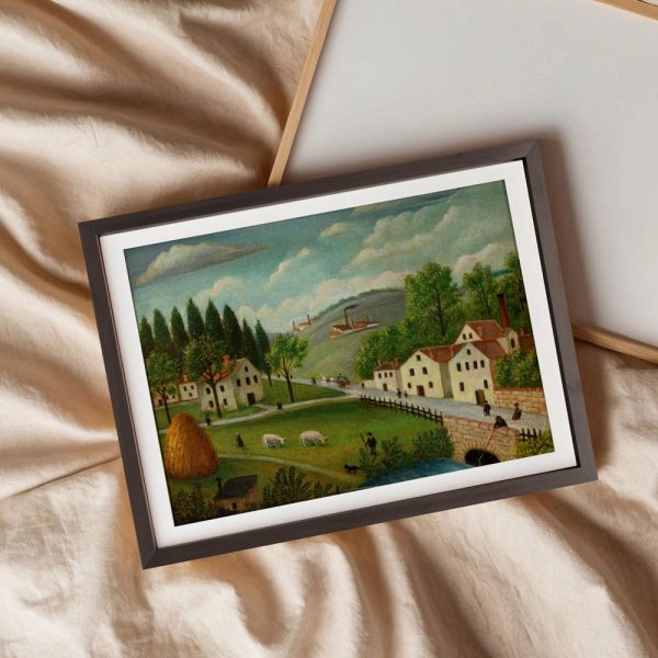 Pastoral Village With Winding Stream - Image 3