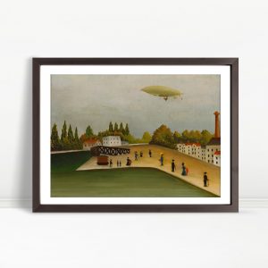Airship Over Gathering In Countryside