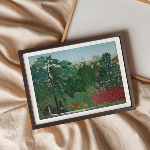 Serene Forest Clearing With Deer - Image 3