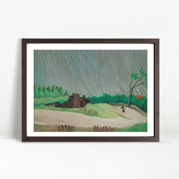 Rainy Day Over Rustic Countryside