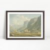 Misty Valley Between Towering Cliffs