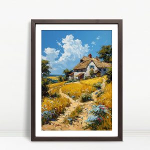 Wildflower Path To Country Cottage