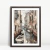 Venetian Canal Boats In Morning Light
