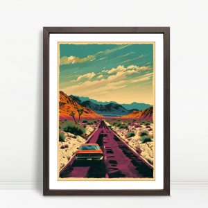 Endless Highway Through Desert Mountains