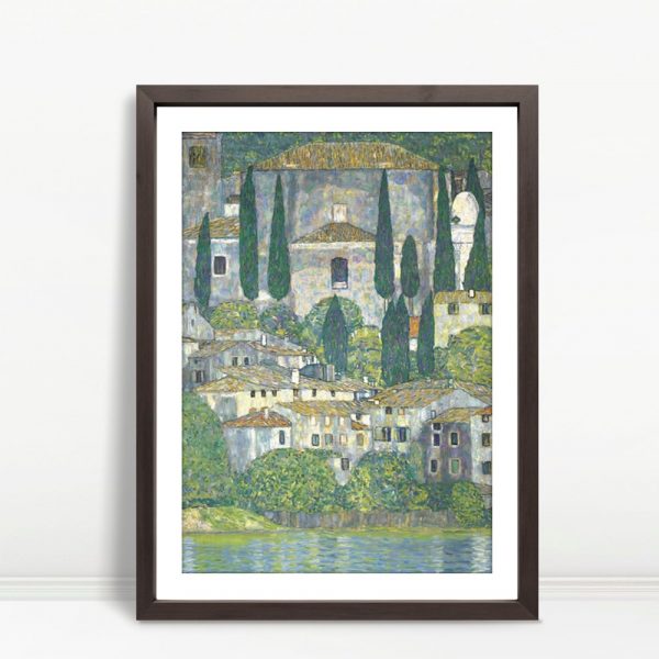 Hillside Village With Cypress Shadows