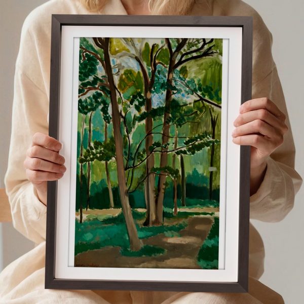 Sunlit Green Forest with Tall Trees - Image 2