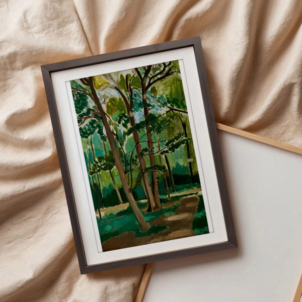 Sunlit Green Forest with Tall Trees - Image 3