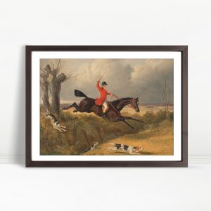 Foxhunting Clearing a Ditch (1839) by John Frederick Herring