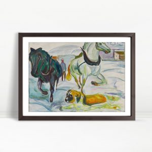 Horse Team and a St. Bernhard in the Snow (1923)