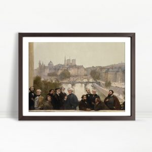 Parisian Intellectuals On River Bridge