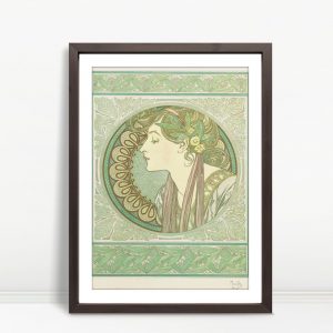 Art Nouveau Lady With Laurel Leaves