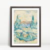 Cypress Trees Beside Mediterranean Shore