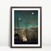 Lovers Strolling Under Luminous Moon