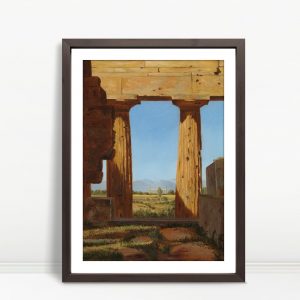 Columns of the Temple of Neptune at Paestum by Constantin Hansen