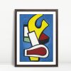 Composition architecturale fond bleu(1952)