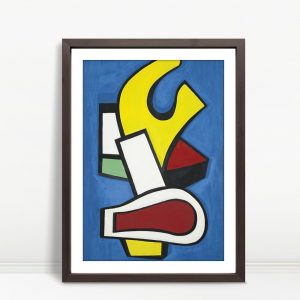Composition architecturale fond bleu(1952)