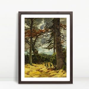 Autumn Forest Under Moody Skies
