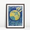 Yellow Kite On Blue Dreamscape