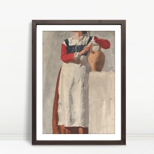 Woman With Jug In Simple Dress