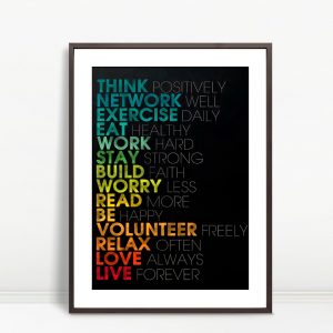 Think Positive - Lifestyle Motivation Chart