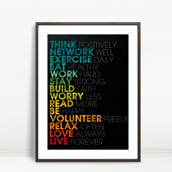 Think Positive - Lifestyle Motivation Chart