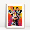 Color Splash Giraffe Pop Art