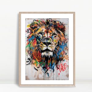 Graffiti Roar Lion Wall Art