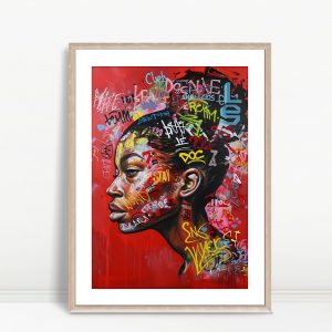 Urban Queen Graffiti Profile Art