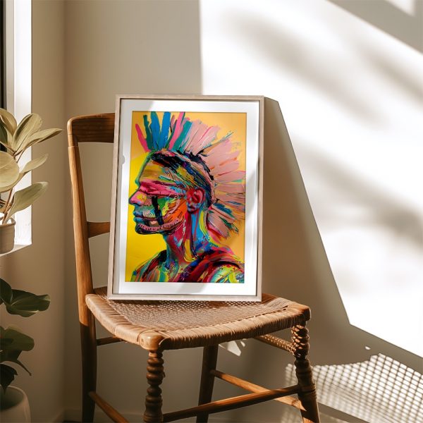 Tribal Pride Brushstroke Portrait - Image 4