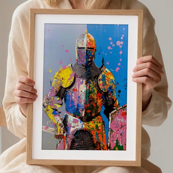 Pop Art Armored Knight Stance - Image 2