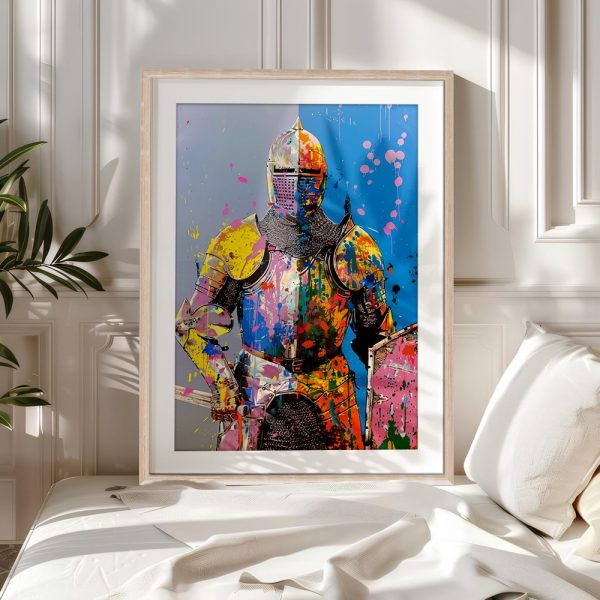 Pop Art Armored Knight Stance - Image 5