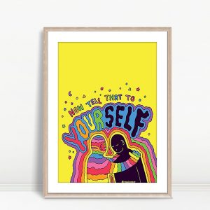 Tell Yourself Rainbow Motivational Wall
