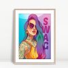 Tattooed Swag Girl Pop Portrait