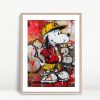 Hip Hop Dog Graffiti Style Wall