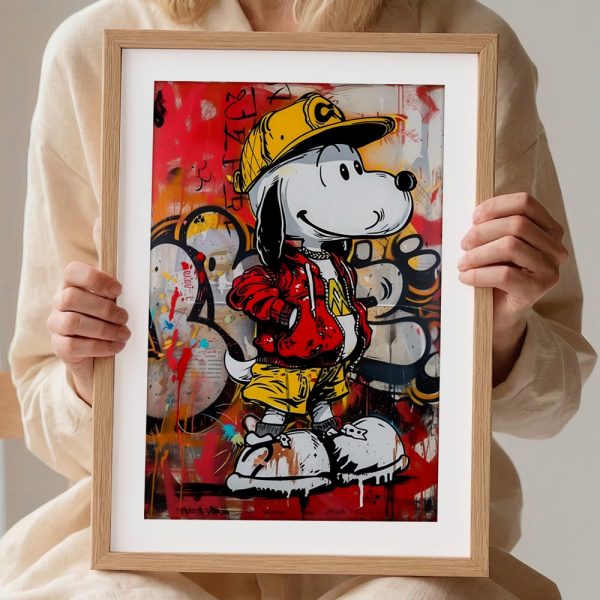 Hip Hop Dog Graffiti Style Wall - Image 2