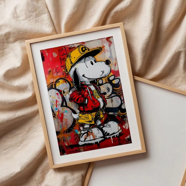 Hip Hop Dog Graffiti Style Wall - Image 3