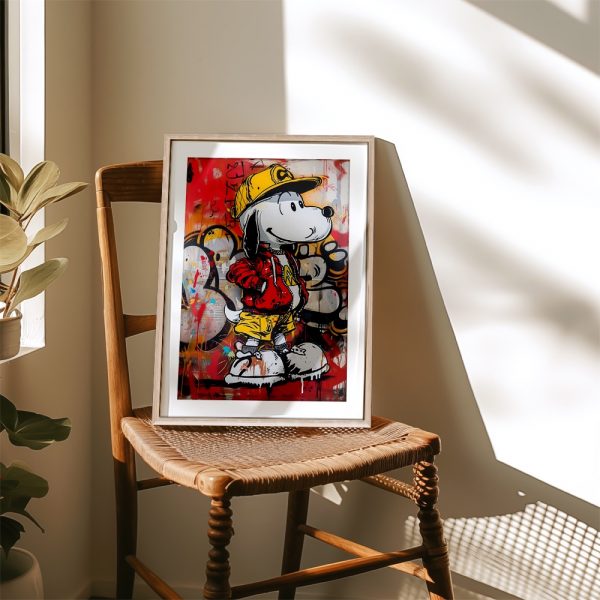 Hip Hop Dog Graffiti Style Wall - Image 4