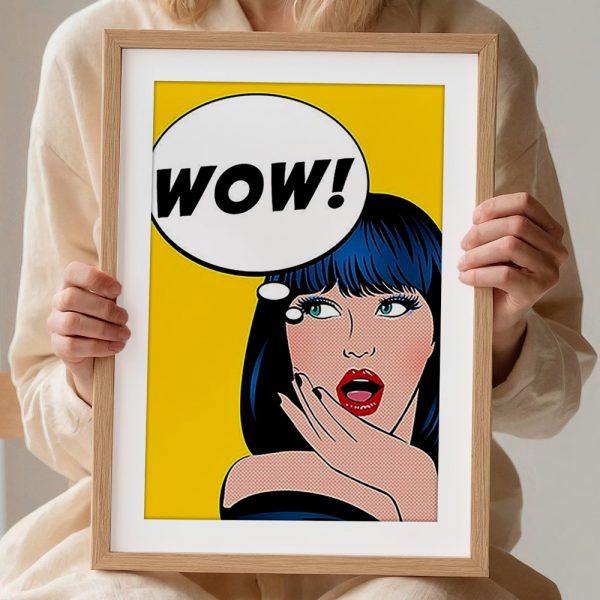 Wow Girl Retro Comic Pop Wall - Image 2