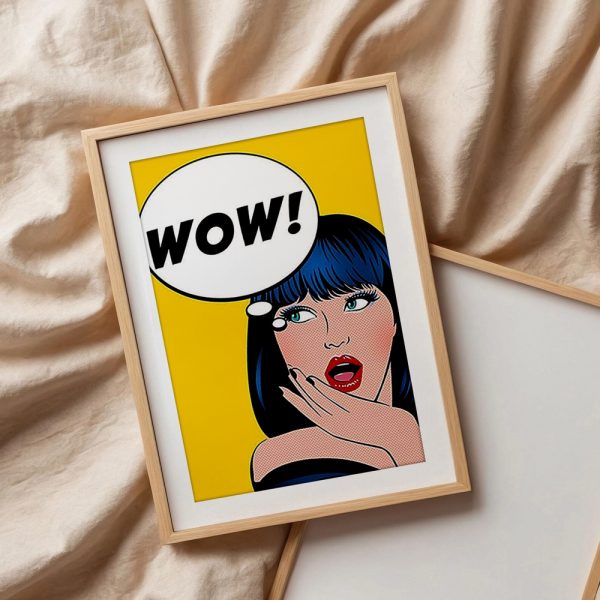 Wow Girl Retro Comic Pop Wall - Image 3