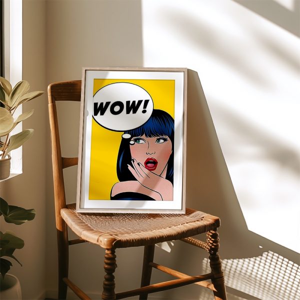 Wow Girl Retro Comic Pop Wall - Image 4