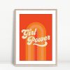 Retro Girl Power Quote Poster