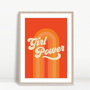 Retro Girl Power Quote Poster
