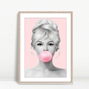 Bubblegum Girl Retro Glam Art