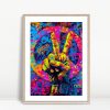 Graffiti Peace Sign Color Explosion