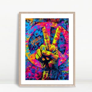 Graffiti Peace Sign Color Explosion