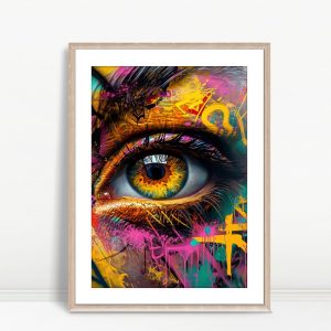 Graffiti Eye Closeup Street Art